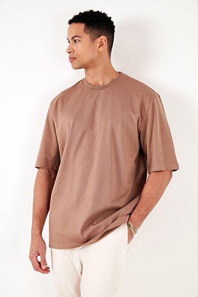 Buratti Βαμβακερό Oversize Crew Neck Basic T-shirt Ανδρικό T-shirt 5902365
