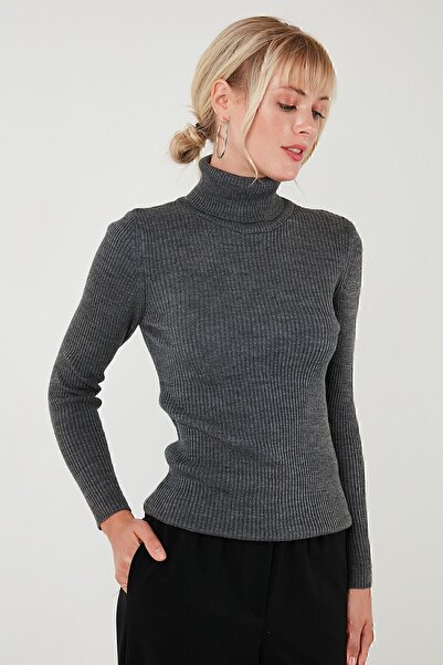 Lela Pulover cu snur acrilic moale cu gât -4614102