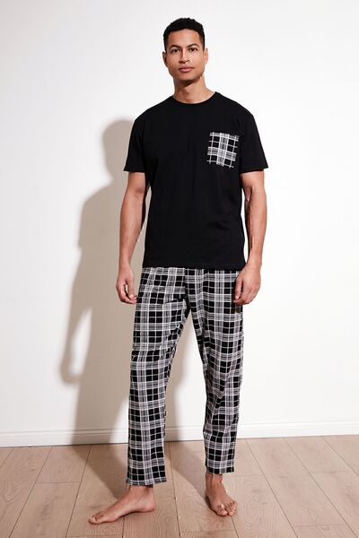 Buratti Ekoseli Pamuklu Regular Fit Kısa Kollu Pijama Takımı 6572002