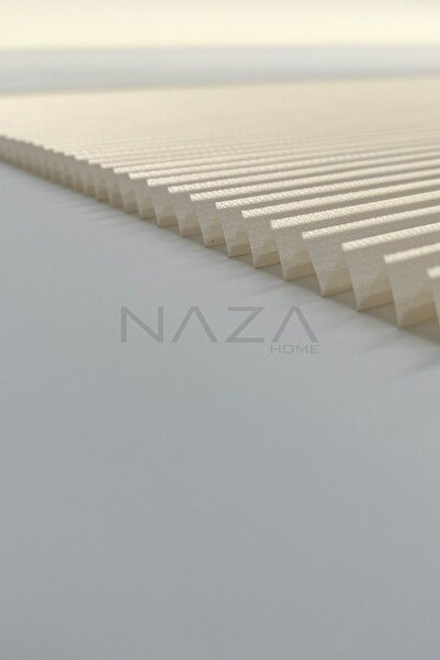 Naza Cam Balkon Perde Sistemleri Krem Akordeon Katlanır Perde