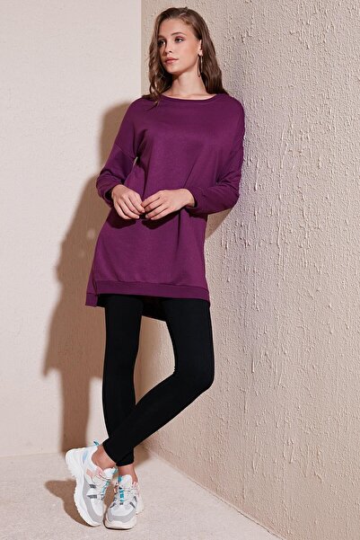 Lela Crew Neck Oversize Cotton Tunic - Modest 5864896