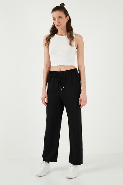Lela Comfortable Cut Wide Leg Trousers - PANTOLON5865826