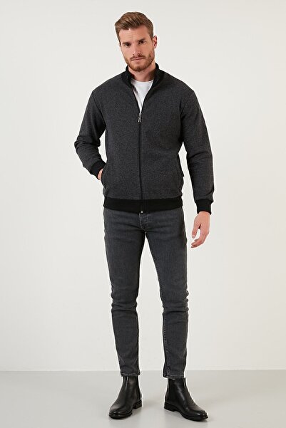 Buratti Cotton Zippered Pocket Turtleneck Cardigan Men's Cardigan 456210