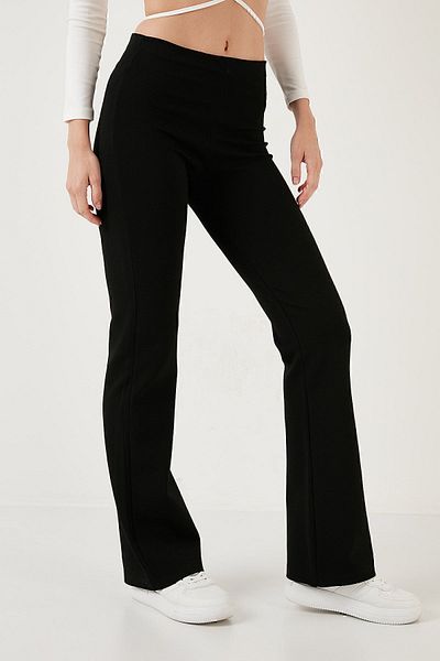 Lela Flexible High Waist Slim Fit Flared Trousers TROUSERS 5864837
