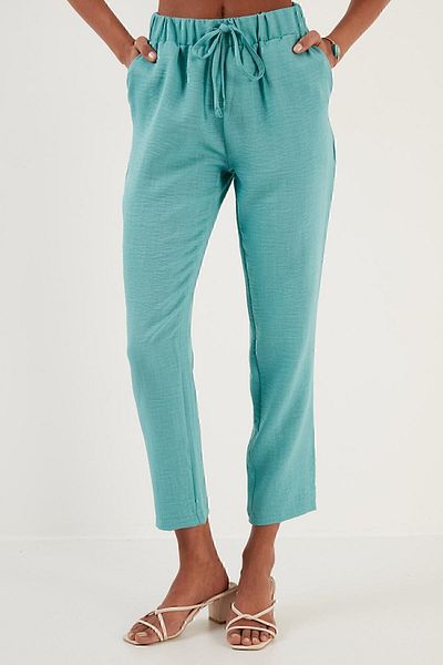 Lela Cotton Comfortable Cut Straight Leg Summer Trousers Trousers 6058588