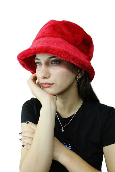 derikem Women's Winter PlushBucket- Faux Fur FishermanBucketHat