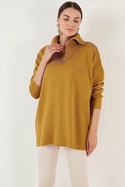 Lela Half Zipper Oversize Knitwear Sweater SWEATER 4616079