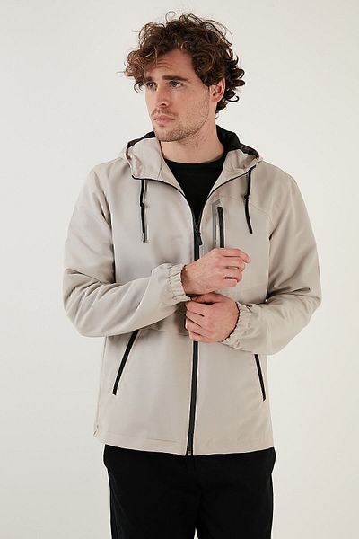 Buratti Regular Fit Zippered Hooded Coat Men's Coat 5711453