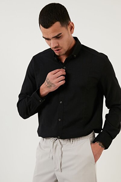 Buratti Βαμβακερό πουκάμισο με κουμπιά γιακά ανδρικό πουκάμισο Cf21s 113008