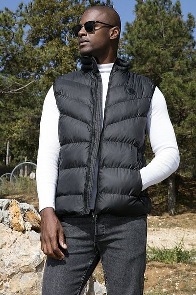 Buratti Slim Fit Ανδρικό γιλέκο 649008 φουσκωτό γιλέκο, ανθεκτικό στο νερό και τον αέρα