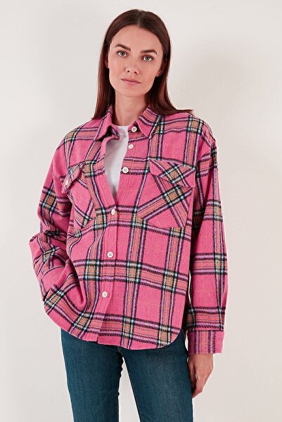 Lela Cotton Pocket Plaid Regular Fit Lumberjack Shirt SHIRT CF24W167259