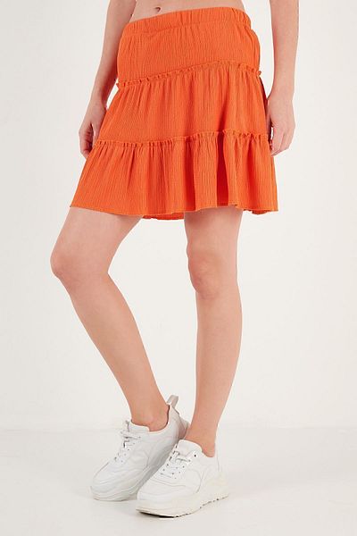 Lela Elastic Waist Mini Shorts Skirt SHORTS SKIRT5865038