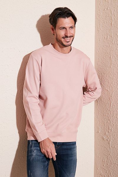 Buratti Βαμβακερό Crew Neck Regular Fit Basic Sweat Ανδρικός ΙΔΡΩΤΗΣ 5905521