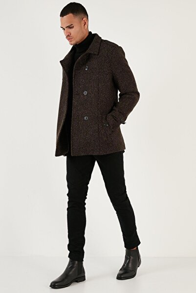 Buratti Slim Fit Pocketed Coat Coat Cashmere Ανδρικό παλτό 5841015