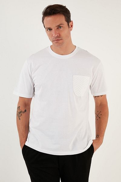 Buratti Ανδρικό μπλουζάκι 100% βαμβακερό Relaxed Fit Single Pocket Crew Neck T-shirt 5902505