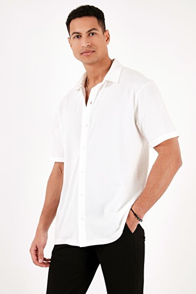 Buratti Βαμβακερό κοντομάνικο πουκάμισο με κανονική εφαρμογή Ανδρικό πουκάμισο 5902724