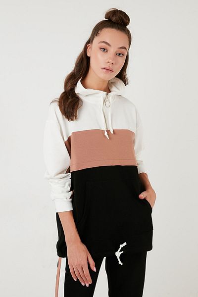 Lela Color Block Hooded Sports Set - Regular Fit 5863835