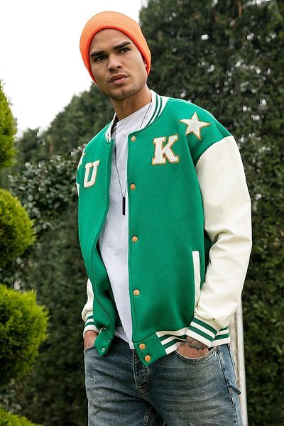 Buratti Oversize College Collar Pocket Bomber Jacket Ανδρικό μπουφάν 628mnh178