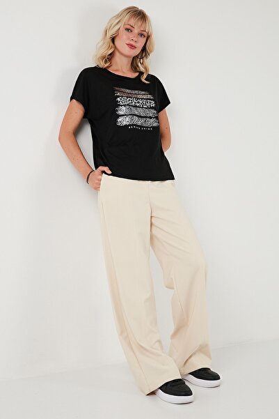 Lela Baskılı Bisiklet Yaka Regular Fit T Shirt T Shirt 6671003
