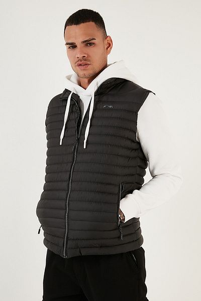 Buratti Slim Fit Water and Wind Resistant Stand Collar Comfortable Inflatable Vest Men's VEST 649020