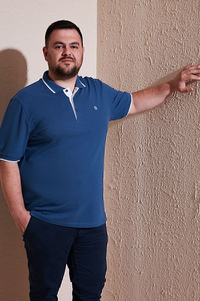 Buratti Tricou cu gât polo pentru bărbați - mărime mare, bumbac, potrivire normală5902118b