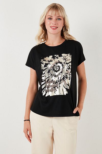 Lela Crew Neck Printed Regular Fit T-Shirt - T SHIRT6671001