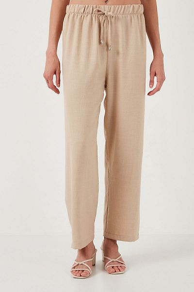 Lela Comfortable Cut Wide Leg Trousers - PANTOLON5865826
