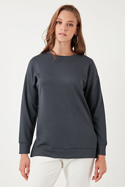 Lela Stretch Oversize Fit Crew Neck Modal Fabric Sweat Sweat 5865877