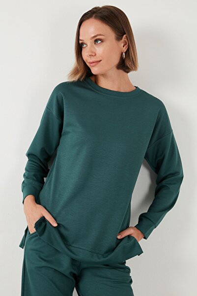 Lela Streç Oversize Fit Bisiklet Yaka Modal Kumaş Sweat SWEAT 5865877