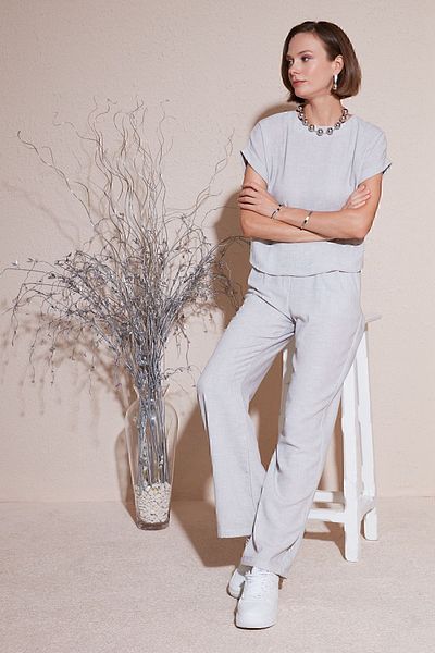 Lela مجموعة تناسب عادية واسعة الساق - بدلة 67045982 S4