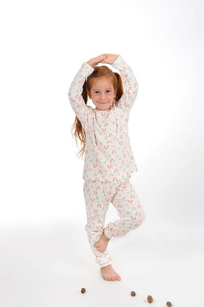 Messido Children's Pajamas 1-5 Years Rainbow Pattern