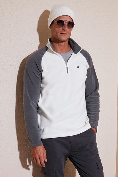 Buratti Men's Winter Fleece - Slim Fit, Half Zipper, Raised POLAR 5906055