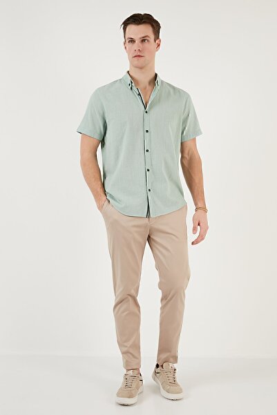 Buratti Ανδρικό πουκάμισο με κοντό μανίκι βαμβακερό πουκάμισο Cf21s112546