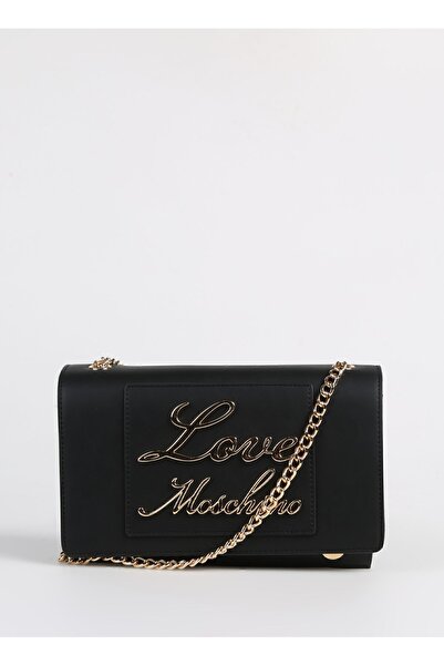 Love Moschino حقيبة كروس نسائية سوداء مقاس 12x18x12 سم - JC4117PP1ILM0000