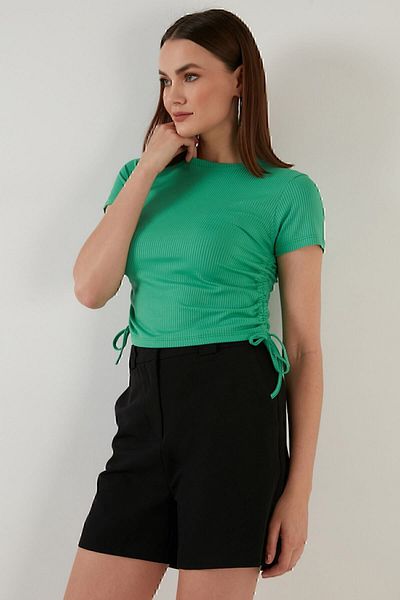 Lela Μπλούζα μπλούζα με κοντό μανίκι Crop Camisole 5864010