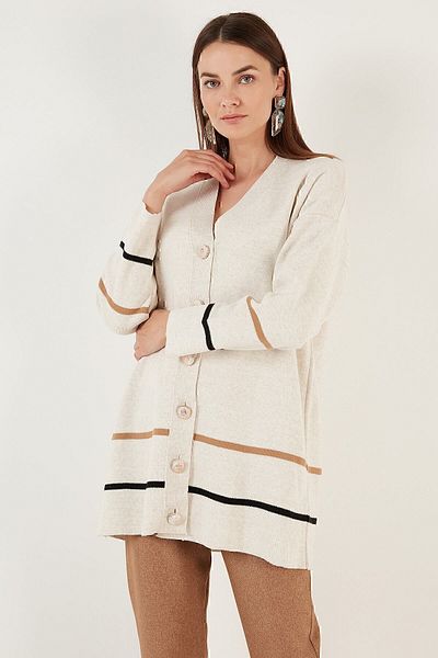 Lela V-Neck Buttoned Knitwear Cardigan CARDIGAN 4615200