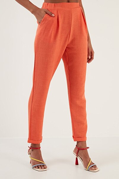 Lela Linen Look Pocket Trousers Trousers 611au07