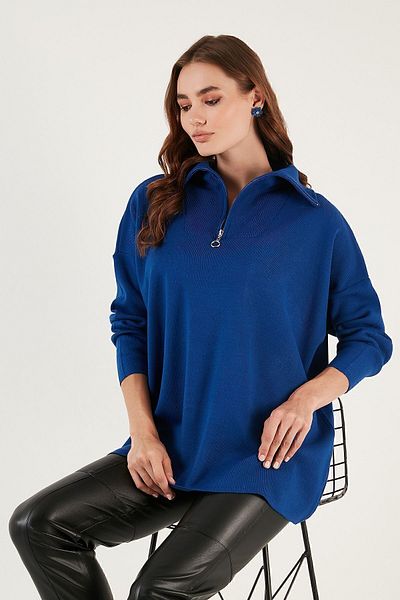 Lela Oversize Half Zip Knitwear Sweater - Pullover 4616079 Y