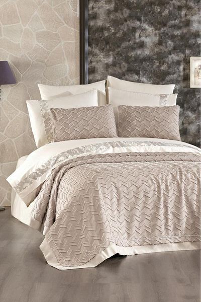 Çeyiz Diyarı Daymond 9 Piece Dowry Set - Mink