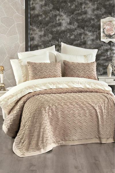 Çeyiz Diyarı Daymond 9 Piece Cappucino Dowry Set