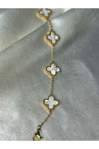 Mamaya Steel Pearlescent White Bracelet