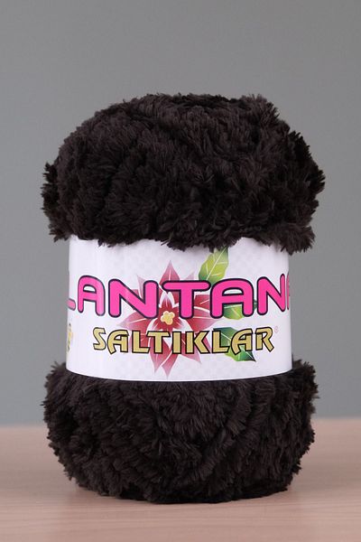 SALTIKLAR Lantana Black-51 Plush Knitting Thread and Mother's Lamb - 100Gr