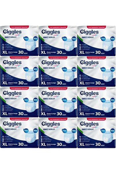 giggles Hasta Bezi Yetişkin Emici Külot Ekstra Büyük (XL) 360 Adet (12Pk*30)