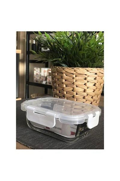 VİP AHMET Vp-891 Rectangular Locking Glass Storage Container 640ml