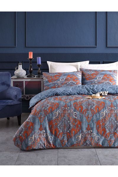 Eponj Home Σετ Μαξιλαροθήκη Hitit Navy Blue 2 τεμ