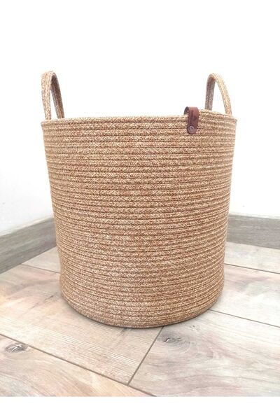 BEVEZ HOME Çok Amaçlı Hasır Sepet Banyo Sepeti Dekor Sepet Havlu Sepeti 30x30