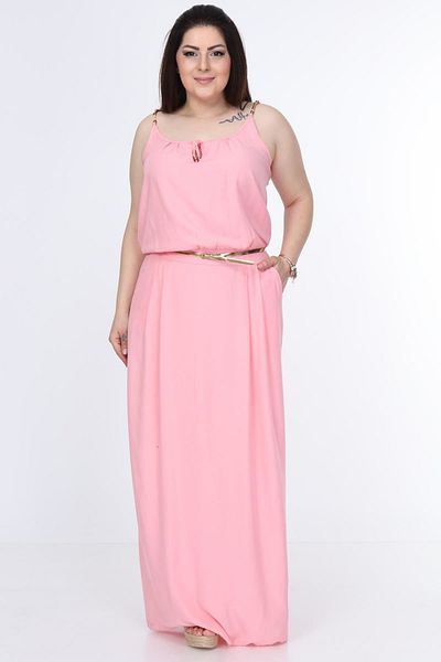 modayız Φόρεμα με λουράκι μακρύ Plus Size 20y-0997
