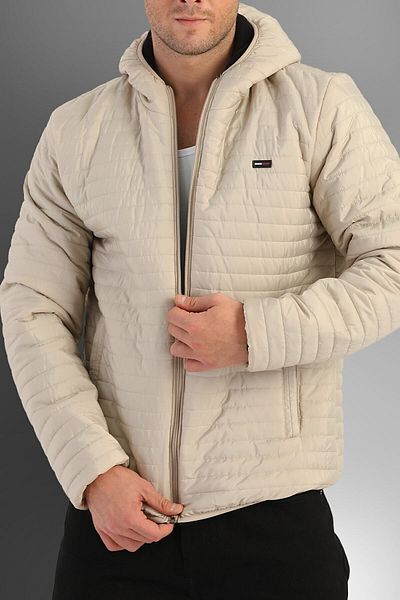 D1fference Herren-Wintermantel mit Steinfutter und winddichter Kapuze