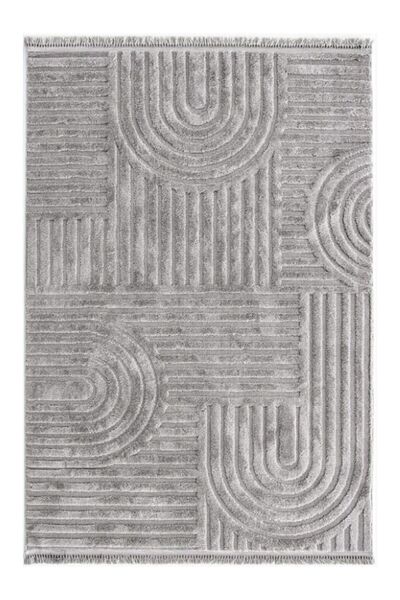 Halımax Enti Halı Step 2212 Gri Hav Toz Vermez Kabartmalı Modern Salon Halısı