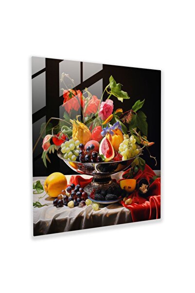 PaintedAnarchy Natürmortun zarif Cam Tablosu: meyveler